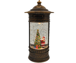 Christmas Old English Postbox Santa in Spinning Water Globe Christmas Tree - Sonny & Dew 