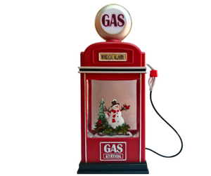 Snowman in a retro gas station pump - Sonny & Dew 